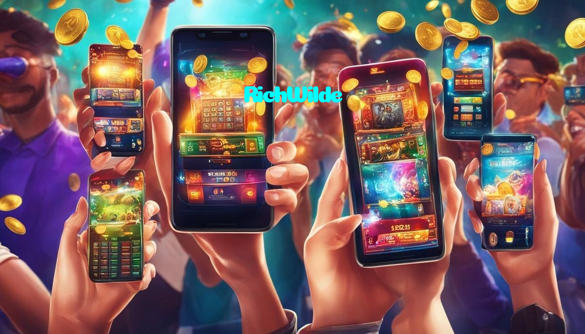RichWilde casino presented on mobile device in Pakistan with slots and live games